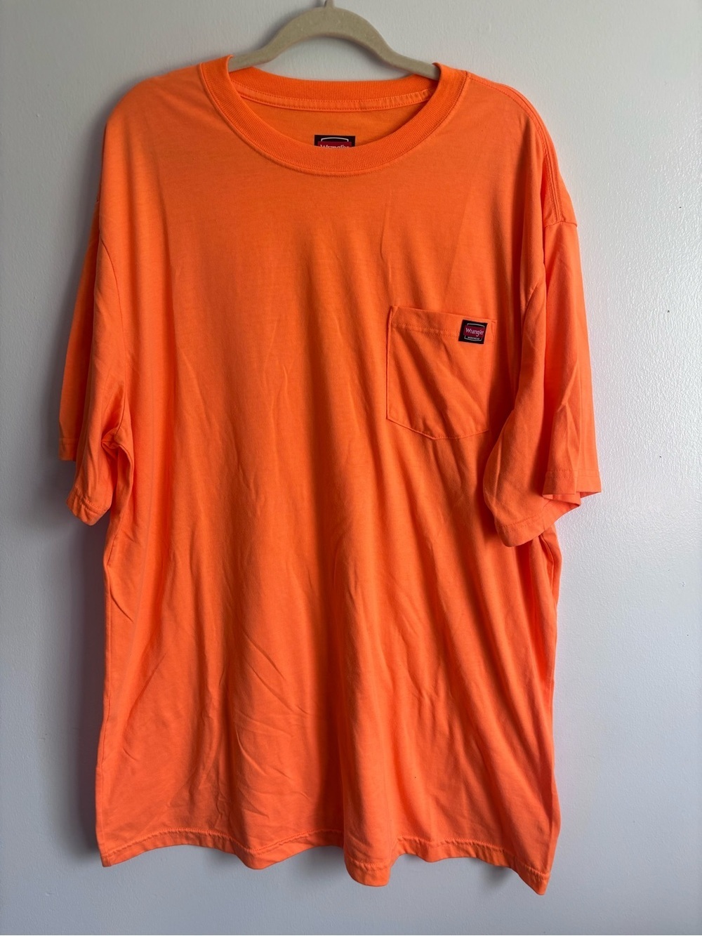 Wrangler Orange Short-Sleeve Pocket Tee workwear size 3X